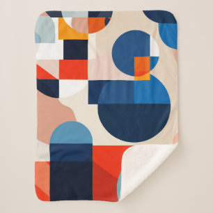 Scandinavische geometrische Abstracte kunst uit he Sherpa Deken