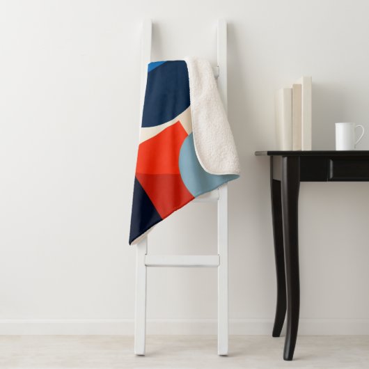 Scandinavische geometrische Abstracte kunst uit he Sherpa Deken (In situ)