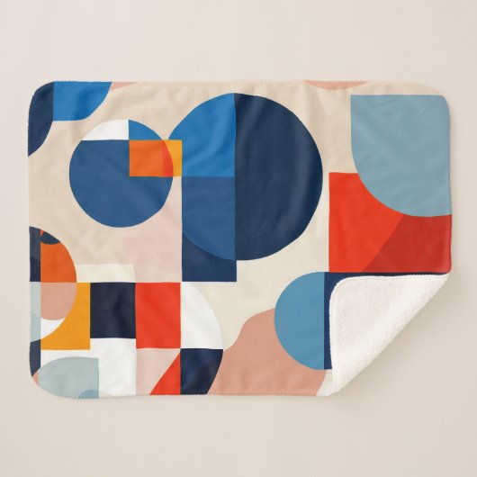 Scandinavische geometrische Abstracte kunst uit he Sherpa Deken (Voorkant (horizontaal))