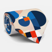 Scandinavische geometrische Abstracte kunst uit he Stropdas (Opgerold)