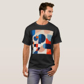 Scandinavische geometrische Abstracte kunst uit he T-shirt (Voorkant volledig)