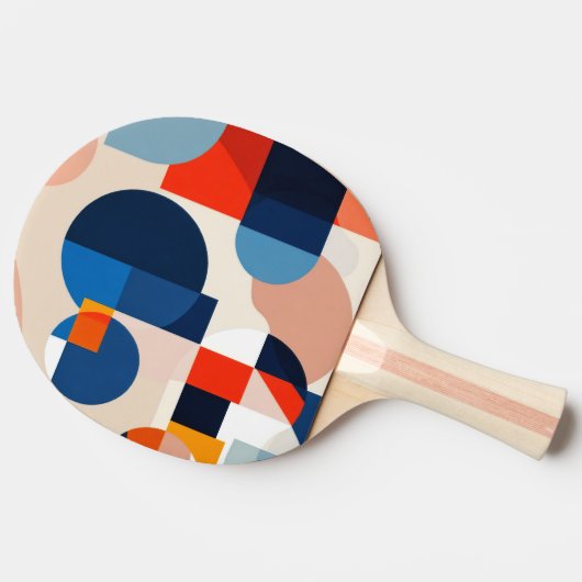 Scandinavische geometrische Abstracte kunst uit he Tafeltennisbatje (Zijkant)