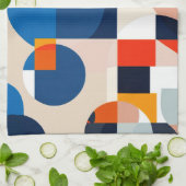 Scandinavische geometrische Abstracte kunst uit he Theedoek (Gevouwen)