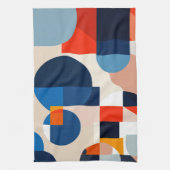 Scandinavische geometrische Abstracte kunst uit he Theedoek (Verticaal)