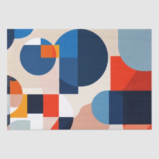 Scandinavische geometrische Abstracte kunst uit he Tissuepapier (Voorkant)