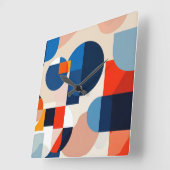 Scandinavische geometrische Abstracte kunst uit he Vierkante Klok (Hoek)