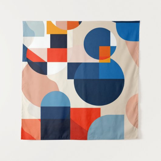 Scandinavische geometrische Abstracte kunst uit he Wandkleed (Voorkant (horizontaal))