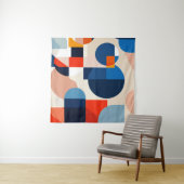 Scandinavische geometrische Abstracte kunst uit he Wandkleed (In Situ (horizontaal))