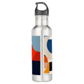 Scandinavische geometrische Abstracte kunst uit he Waterfles (Achterkant)