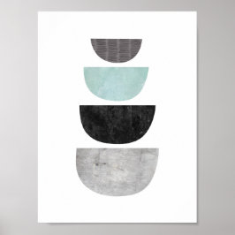 Scandinavische geometrische abstracte moderne kuns poster