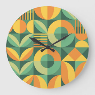 Scandinavische geometrische landbouw grote klok