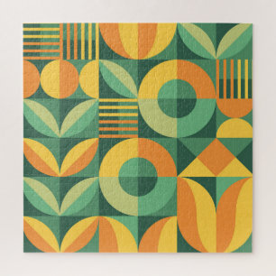 Scandinavische geometrische landbouw legpuzzel