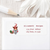 Scandinavische gnome Sleigh Pine Tree Etiket (Insitu)