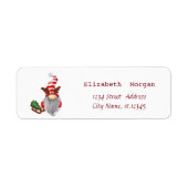 Scandinavische gnome Sleigh Pine Tree Etiket (Voorkant)