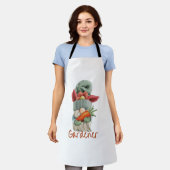 Scandinavische Gnome Tuinier met Wortel en Bloem Schort (Gedragen)