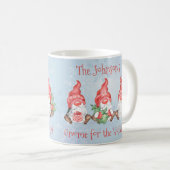 Scandinavische gnoom voor de Feestdagen Gepersonal Koffiemok (Voorkant rechts)