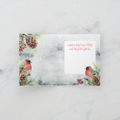 Scandinavische God Jul Julefugl Kottar Röda Bär Feestdagen Kaart (Binnen)