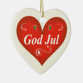 Scandinavische God jul Kersthart Keramisch Ornament (Rechts)