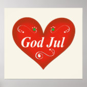 Scandinavische God jul Kersthart Poster (Voorkant)