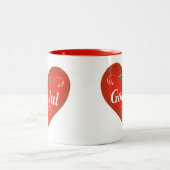 Scandinavische God jul Kersthart Tweekleurige Koffiemok (Center)