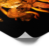 Scandinavische gom en demonen in vlammen poster (Hoek)