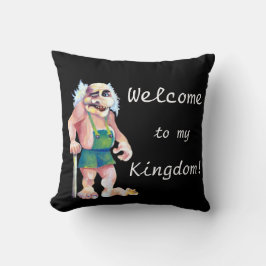 Scandinavische grappige blik welkomsttrol kussen