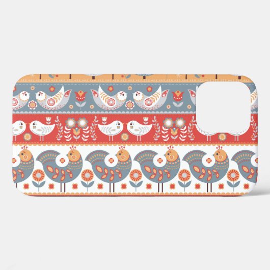 Scandinavische grenzen:  textielontwerp. Case-Mate iPhone case (Achterkant (horizontaal))