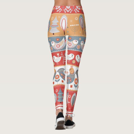 Scandinavische grenzen:  textielontwerp. leggings (Achterkant)