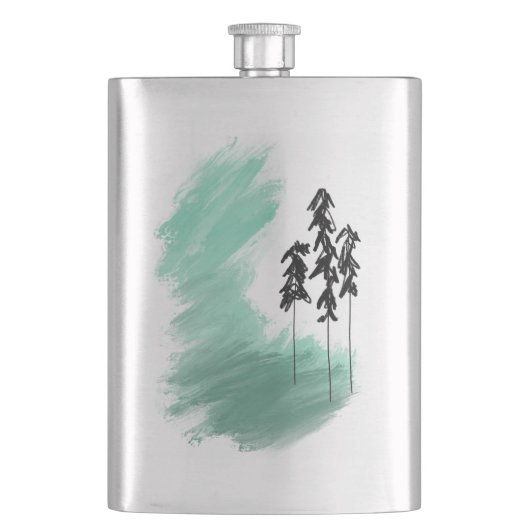 Scandinavische groene boom kunst eenvoudig modern  flacon (Voorkant)