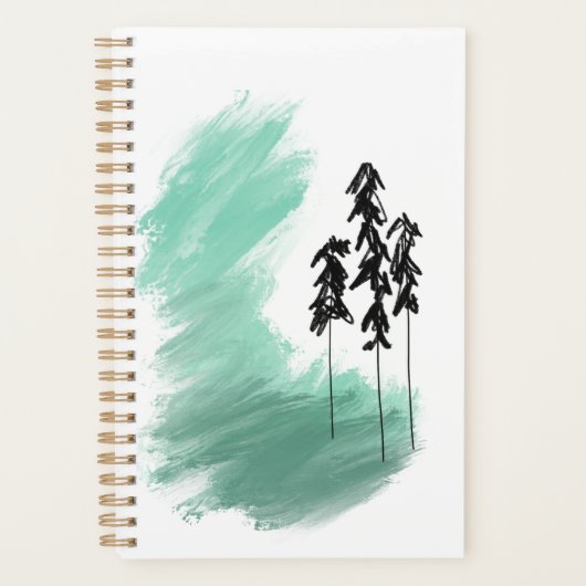 Scandinavische groene boom kunst eenvoudig modern planner (Voorkant)