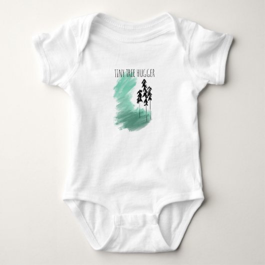 Scandinavische groene boom kunst eenvoudig modern romper (Voorkant)