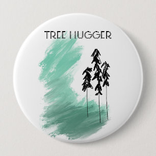 Scandinavische groene boom kunst eenvoudig modern ronde button 4,0 cm