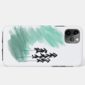 Scandinavische groene boomkunst eenvoudige moderne Case-Mate iPhone case (Achterkant (horizontaal))