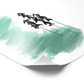 Scandinavische groene boomkunst eenvoudige moderne foto afdruk (Hoek)