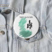 Scandinavische groene boomkunst eenvoudige moderne ronde button 4,0 cm (In situ)