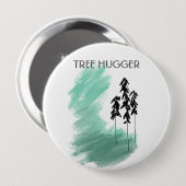 Scandinavische groene boomkunst eenvoudige moderne ronde button 4,0 cm (Voorkant /achterkant)