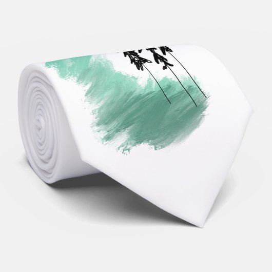 Scandinavische groene boomkunst eenvoudige moderne stropdas (Opgerold)