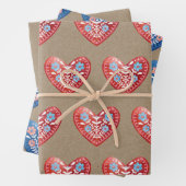 Scandinavische Heart Wrapping Sheets Inpakpapier Vel (In situ)