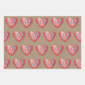 Scandinavische Heart Wrapping Sheets Inpakpapier Vel (Voorkant)
