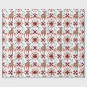 Scandinavische herten en caleidoscoop patroon cadeaupapier (Vlak)