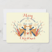 Scandinavische herten Nordic Merry Christmas Desig Feestdagenkaart (Voorkant)