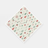 Scandinavische Holiday Forest Servet (Hoek)