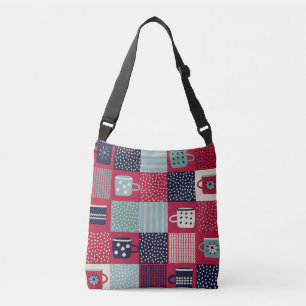 Scandinavische hygge: rustieke patroon mix crossbody tas