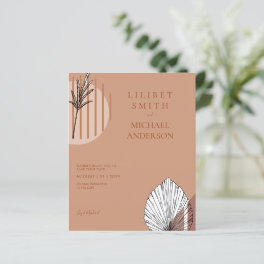 Scandinavische Japandi Abstracte Vormen BEWAAR DE (Staand voorkant)