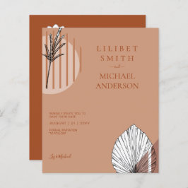 Scandinavische Japandi Abstracte Vormen BEWAAR DE 