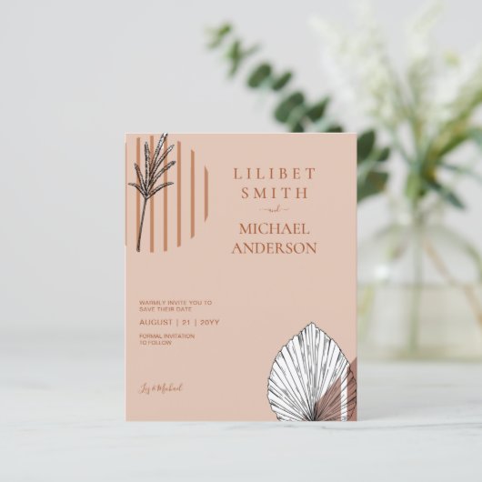 Scandinavische Japandi Abstracte Vormen BEWAAR DE  (Staand voorkant)