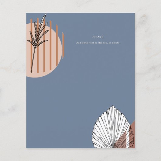 Scandinavische Japandi Abstracte Vormen BEWAAR DE Flyer (Achterkant)