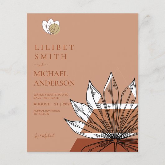 Scandinavische Japandi Abstracte Vormen BEWAAR DE  Flyer (Voorkant)