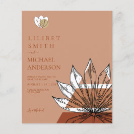 Scandinavische Japandi Abstracte Vormen BEWAAR DE  Flyer