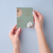 Scandinavische Japandi Abstracte Vormen BEWAAR DE  Flyer (Hand)